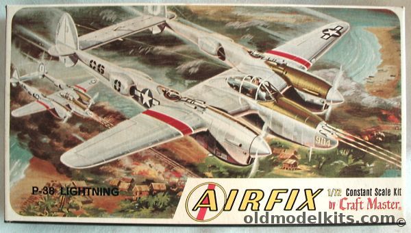 Airfix 1/72 Lockheed P-38J Lightning Craftmaster Issue, 1206-50 plastic model kit
